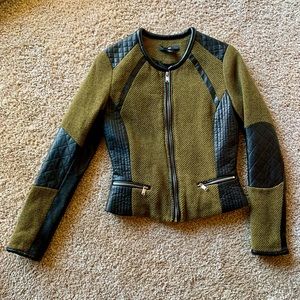 H&M Women’s Jacket with Faux Leather Trim